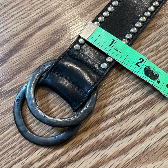 Jenny and the Boys Vintage‎ 90s Metal Stud Black Leather Statement Belt - Picture 5 of 7